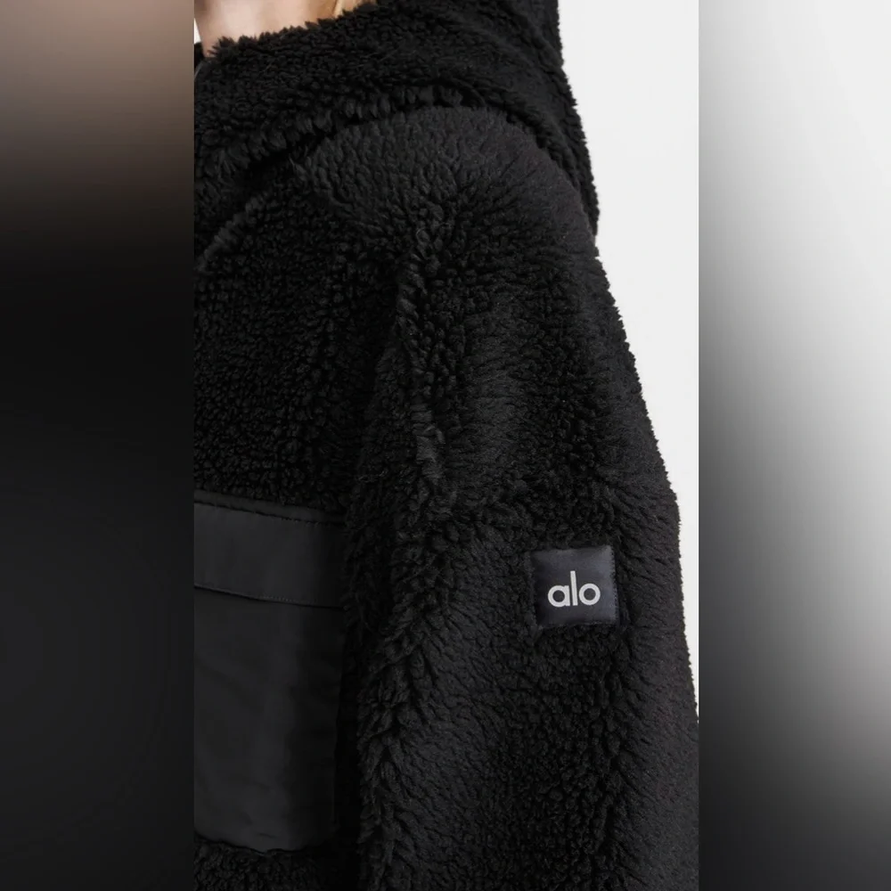 Alo Yoga Cargo Sherpa Jacket Black Size Small